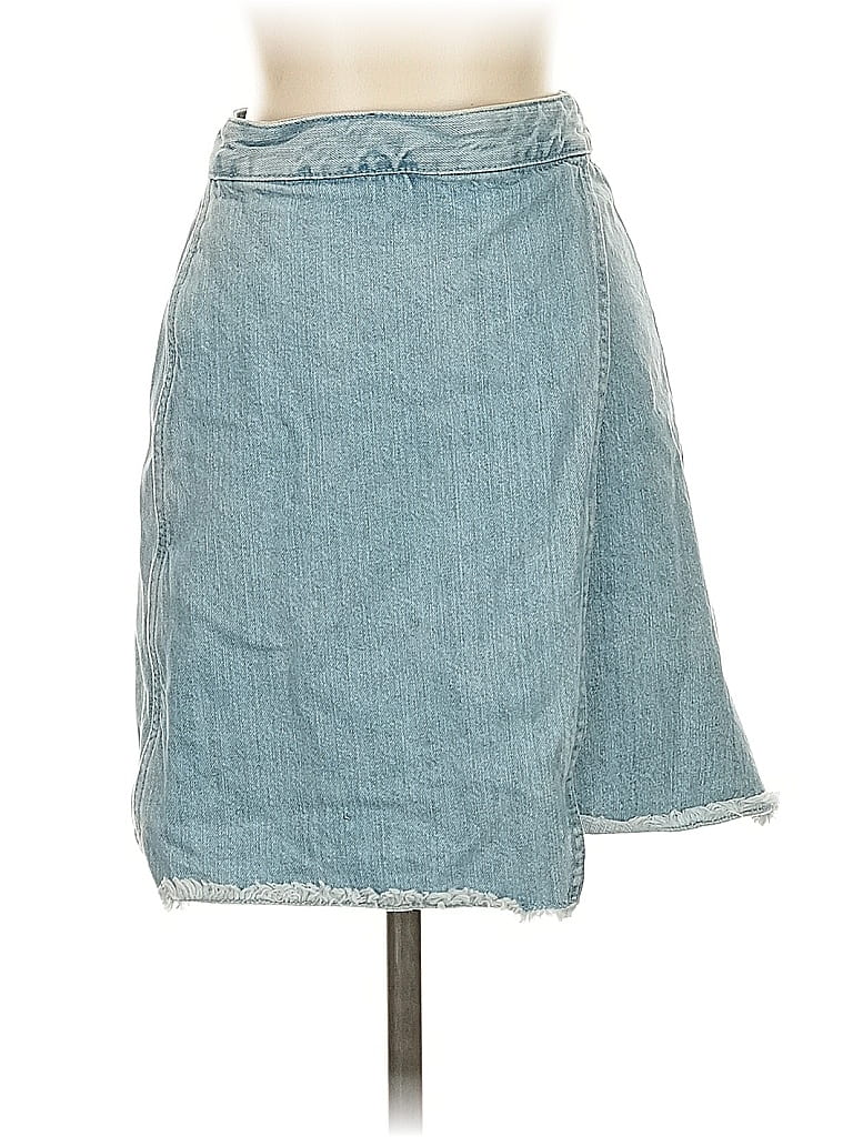 Pre-owned Ann Taylor Loft Denim Skirt In Blue