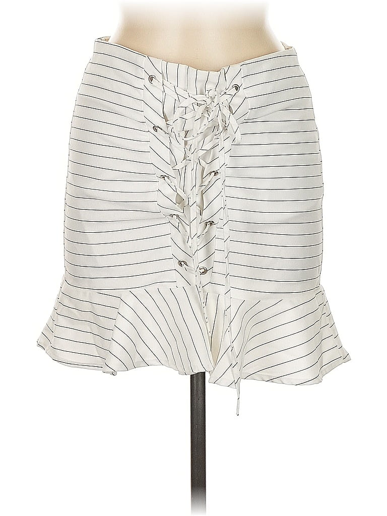 Pre-owned Lumiere Casual Skirt In White