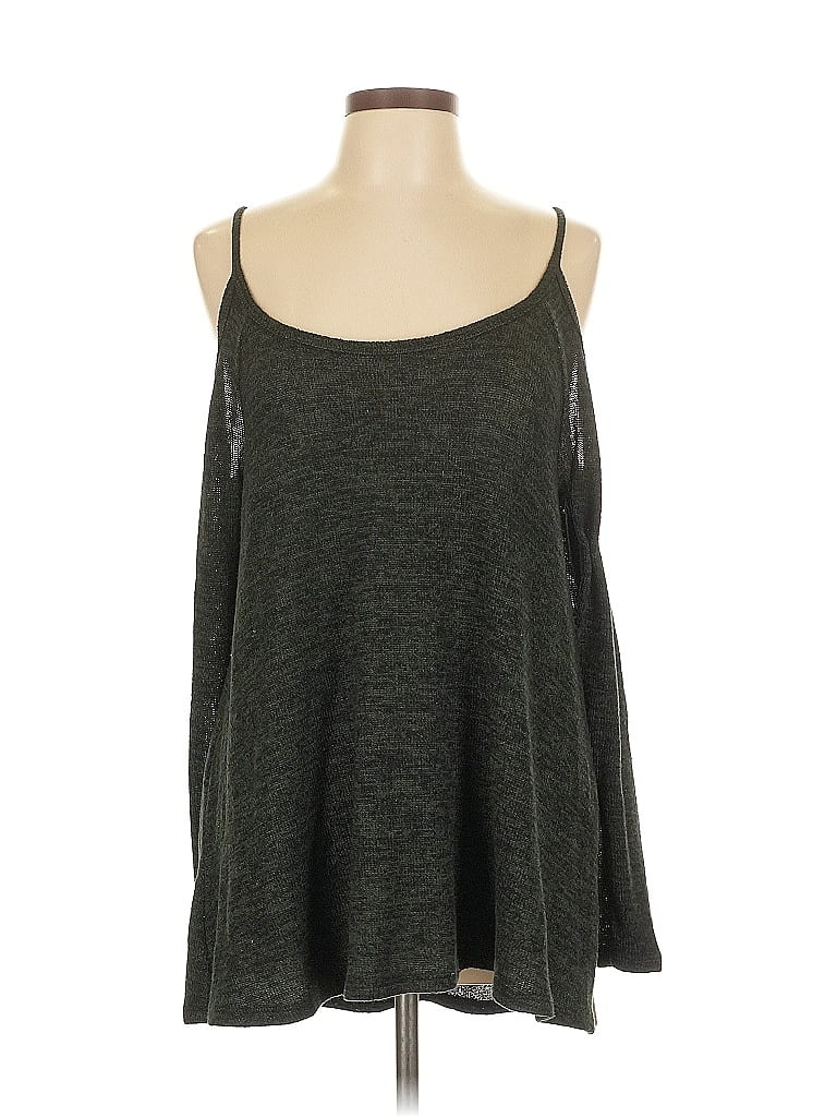 Click to view more detailed imagery on our partner's website Pre-owned Windsor Tank Top Green Cold Shoulder Neckline Tops