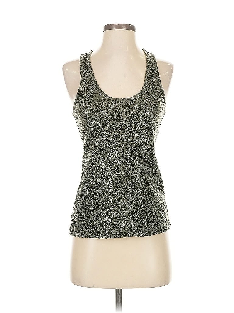 Click to view more detailed imagery on our partner's website Pre-owned Dkny Sleeveless Top Silver Halter Neckline Tops