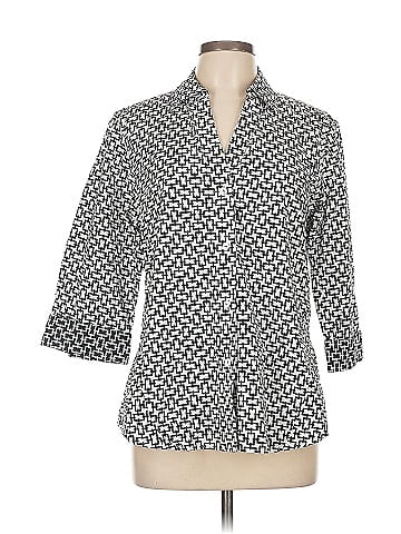 Foxcroft 3/4 Sleeve Button-Down Shirt (view 1)