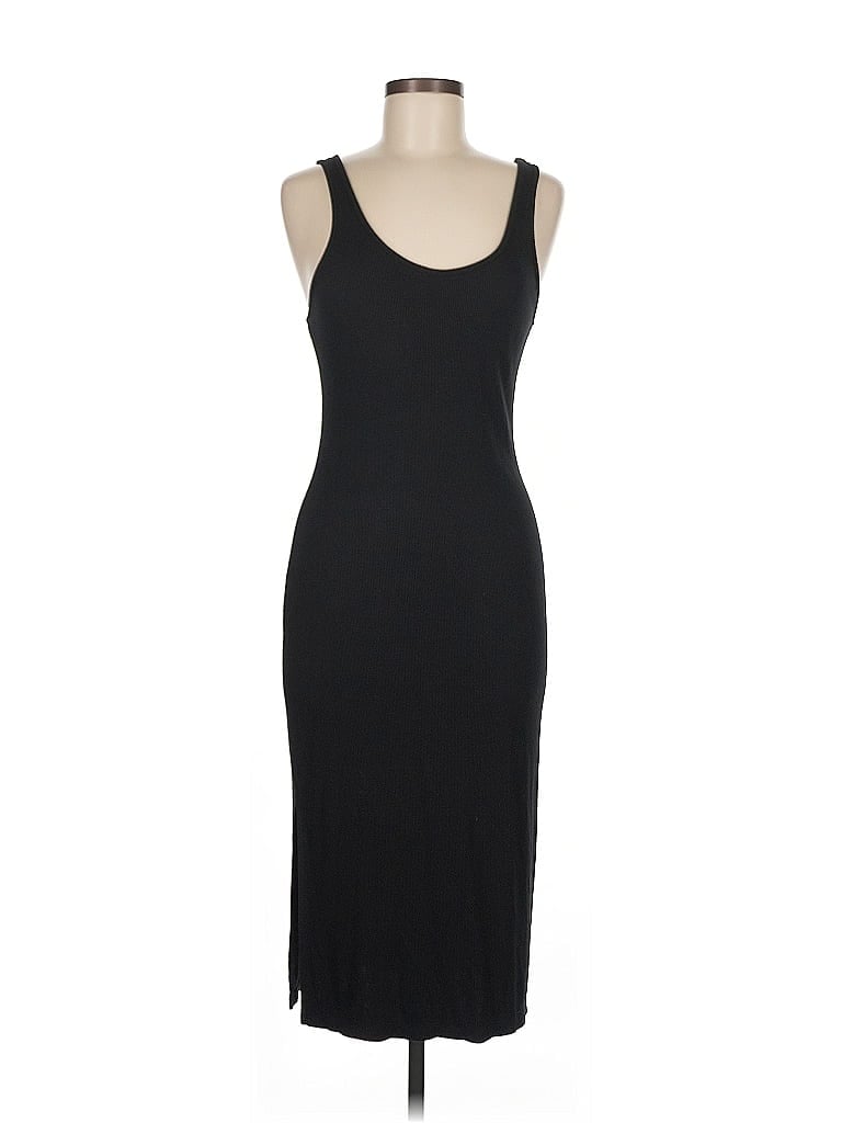 Chelsea28 Solid Black Casual Dress Size M - photo 1