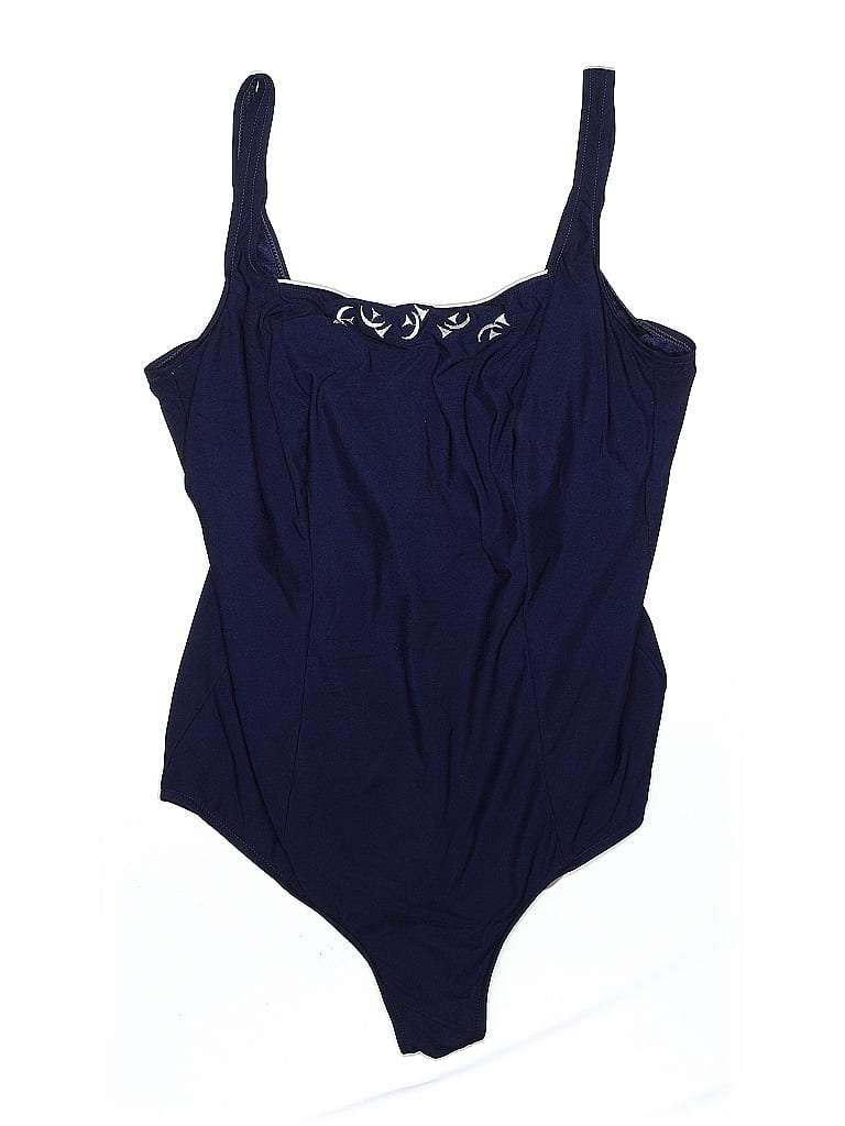 80's Bright Blue One Piece by Elizabeth Stewart