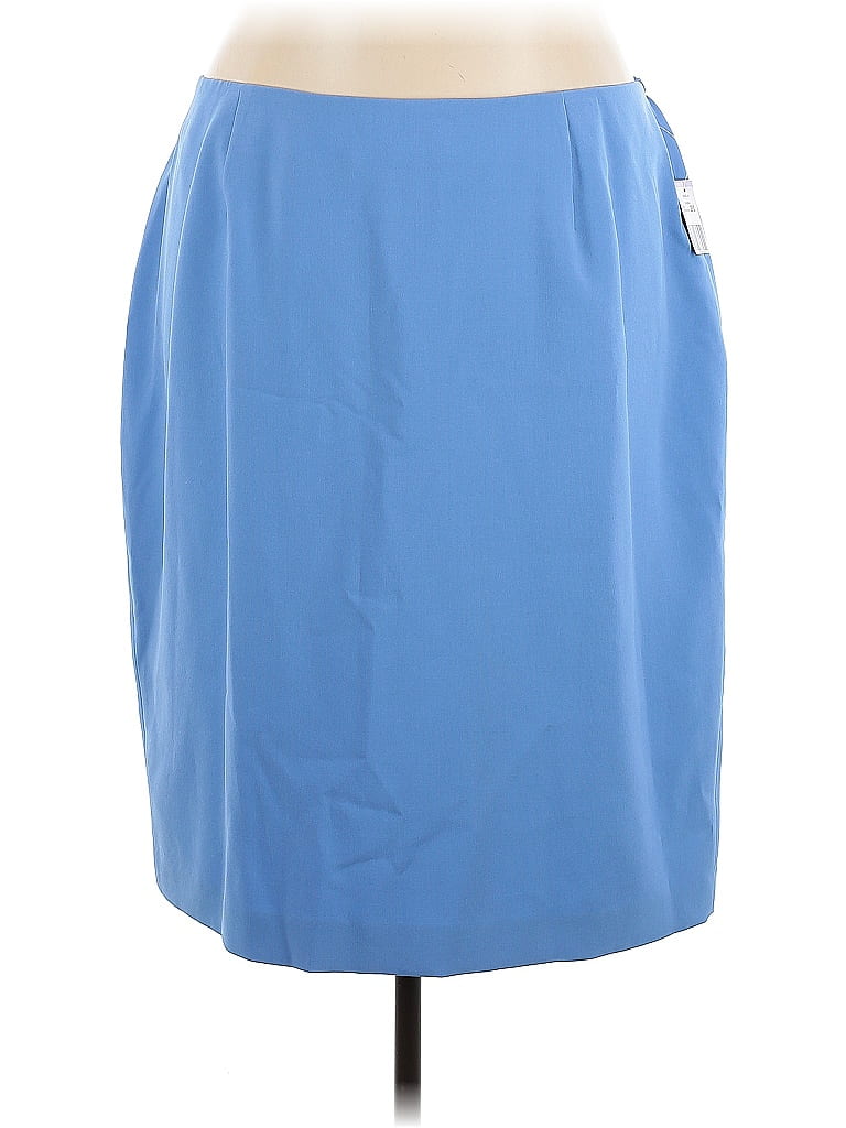 Le Suit Solid Blue Formal Skirt Size 22 - photo 1