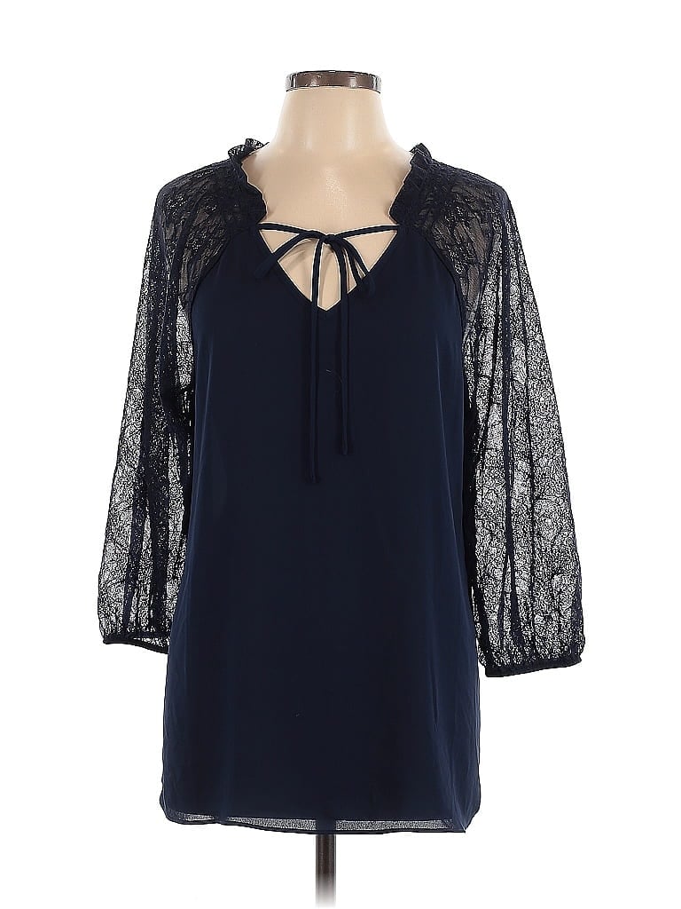 C ESTABLISHED 1946 Pre-owned 3/4 Sleeve Blouse In Blue