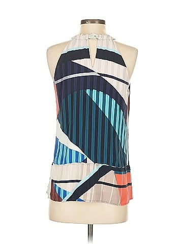 Ecru Sleeveless Silk Top (view 2)
