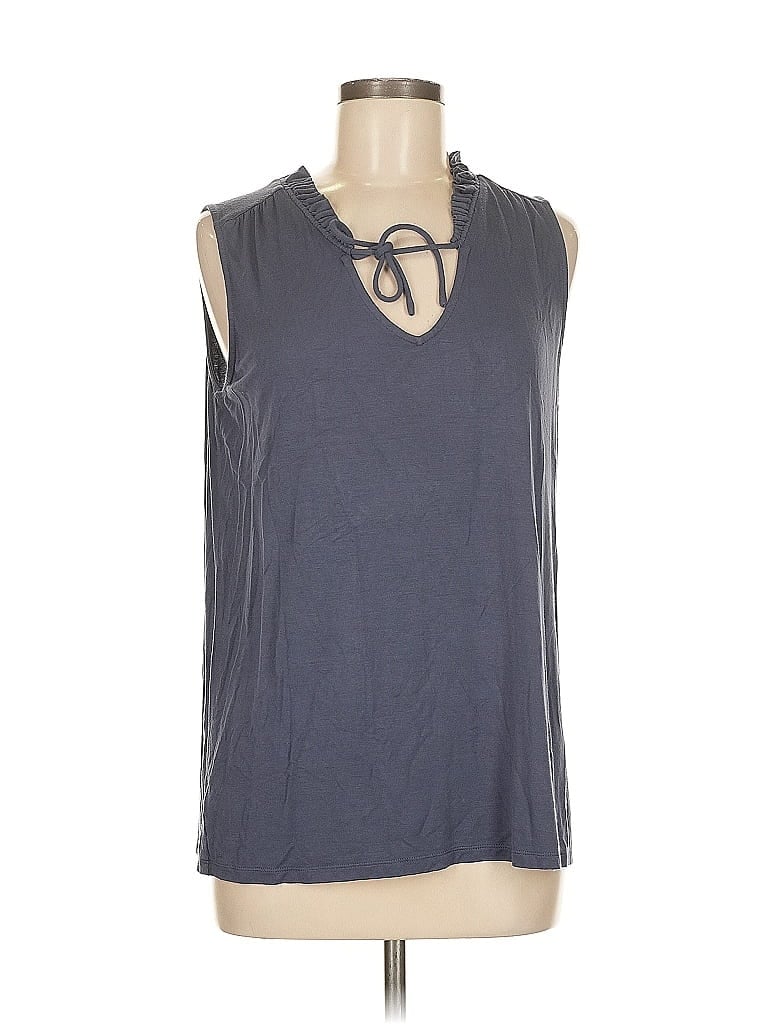 Pre-owned Ann Taylor Loft Outlet Sleeveless Blouse In Gray