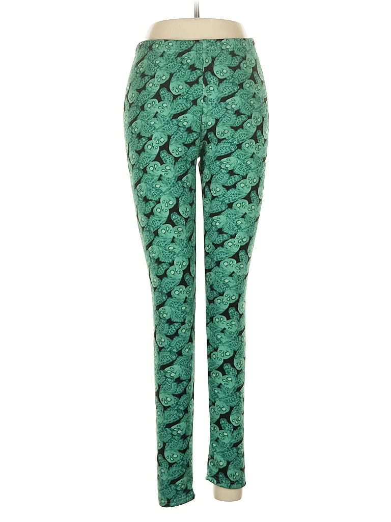 Just Cozy Print Green Leggings Size M - photo 1