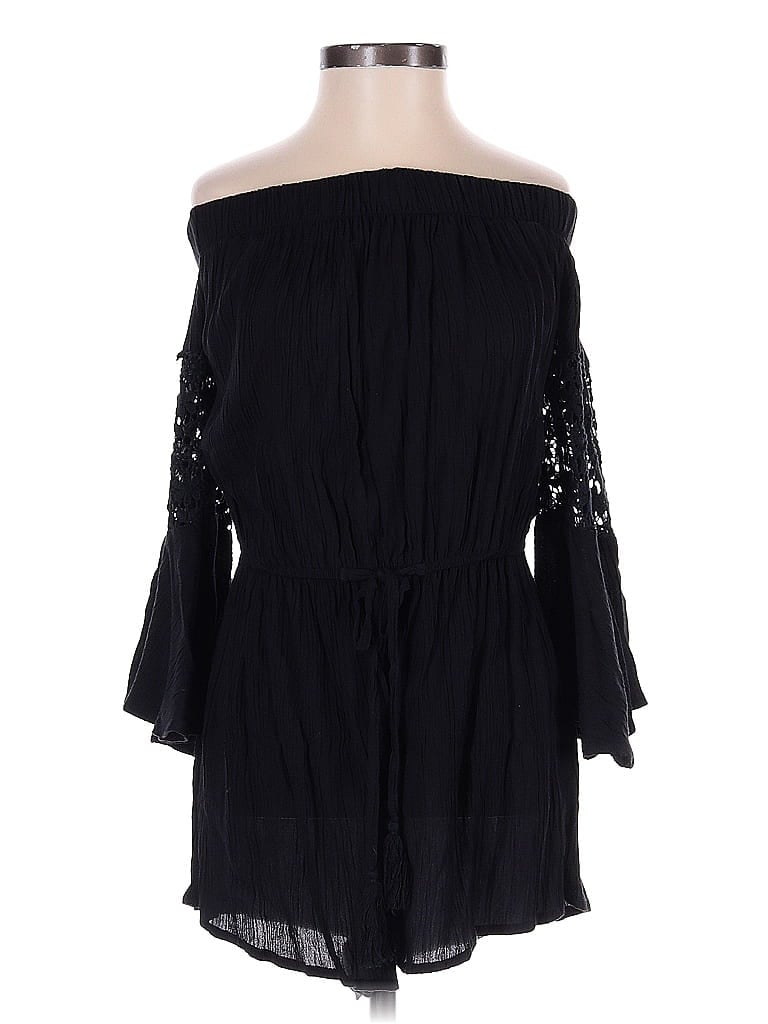 Pre-owned Hint Of Blush Romper In Black