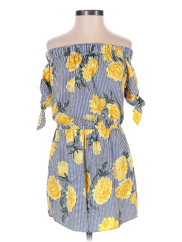 Pre-owned Hint Of Blush Romper In Yellow