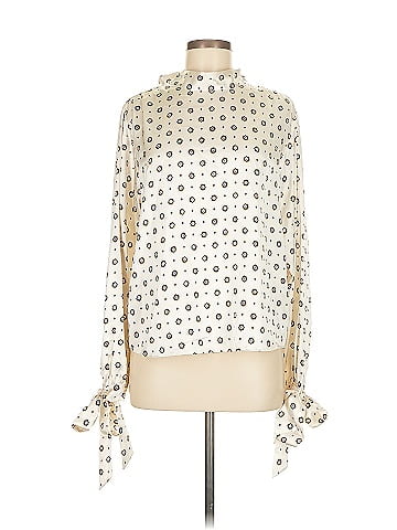 Anine Bing Long Sleeve Silk Top (view 1)