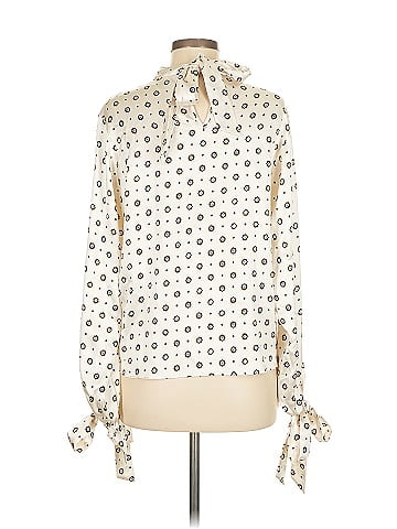 Anine Bing Long Sleeve Silk Top (view 2)