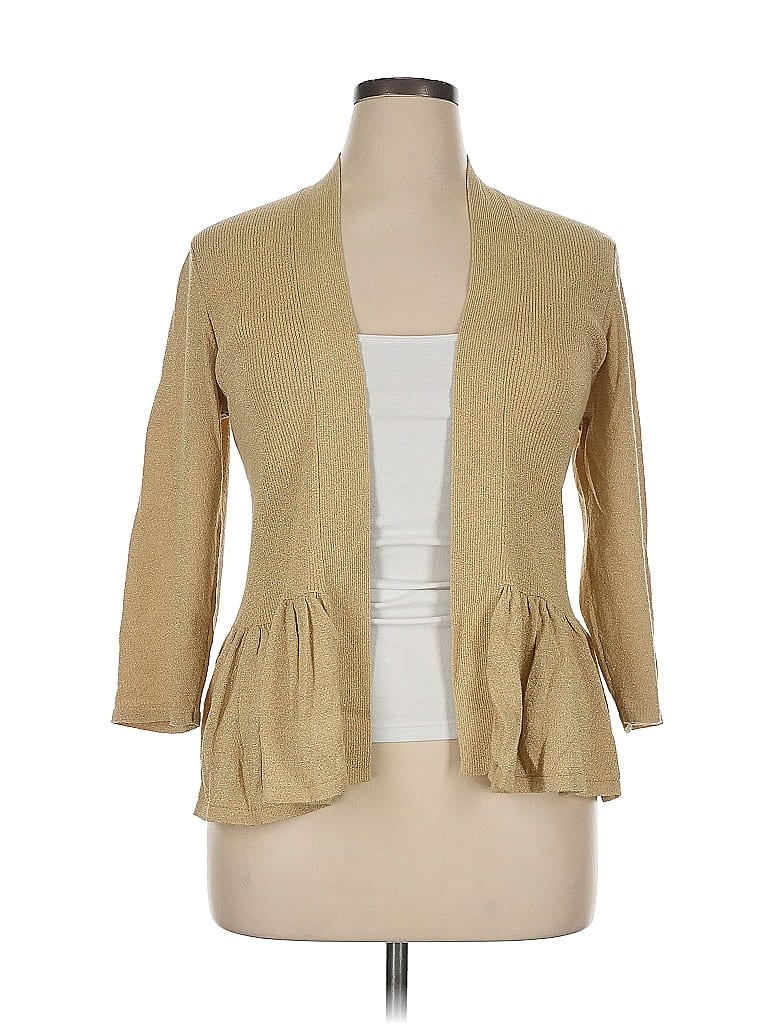 August Silk Tan Cardigan Size XL - photo 1