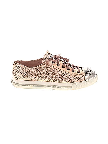 Miu Miu Gold Pink Sneakers Size EU 39 1/2