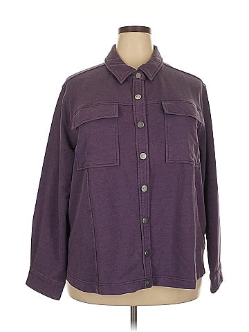 LOGO by Lori Goldstein Long Sleeve Button-Down Shirt (view 1)
