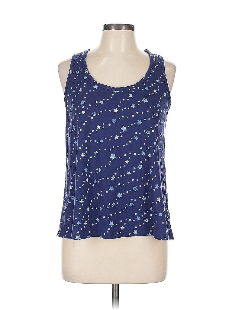 Pre-owned Unbranded Tank Top Blue Halter Neckline Tops