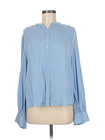 Vince. Long Sleeve Silk Top (view 1)