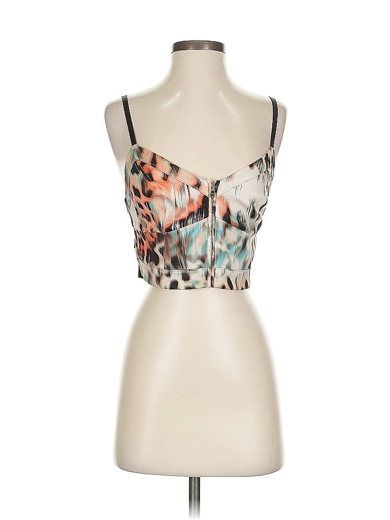 Body Sans Manches En Soie Turquoise Bebe - Taille S - Occasion Très Bon état - Marque Bebe
