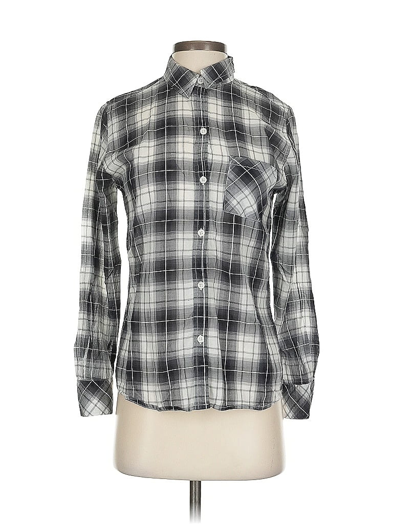 Pre-owned Rails Long Sleeve Button Down Shirt In Gray