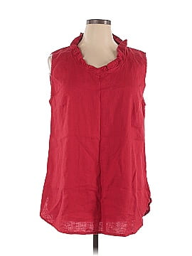 Flax Sleeveless Button Down Shirt