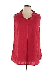 Flax Sleeveless Button Down Shirt
