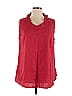 Flax 100% Linen Red Sleeveless Button-Down Shirt Size 14 (L) - photo 1