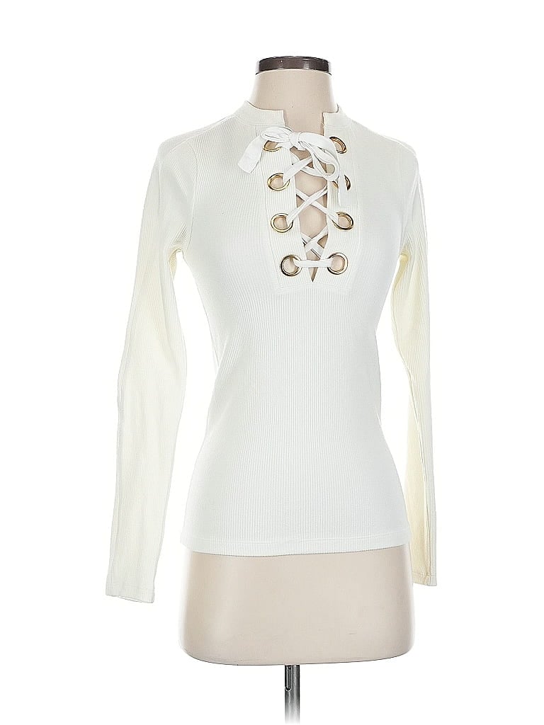 Pre-owned Derek Lam 10 Crosby Pullover Sweater In White