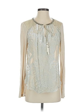 Hale Bob Long Sleeve Silk Top (view 1)