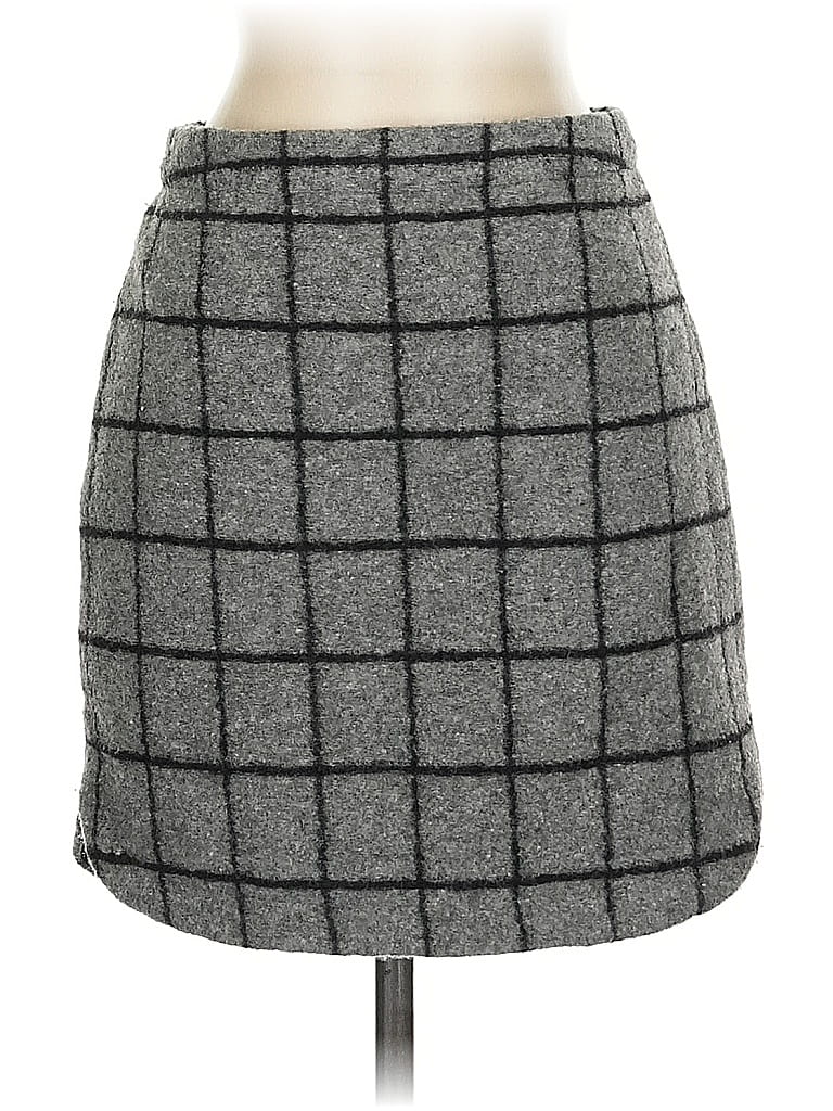 Pre-owned Madewell Wool Skirt In Gray