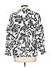 G by Giuliana Rancic Silver White 3/4 Sleeve Blouse Size L - photo 2