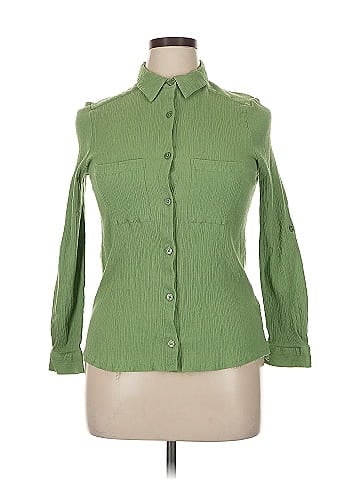 Jessica London Long Sleeve Button-Down Shirt (view 1)