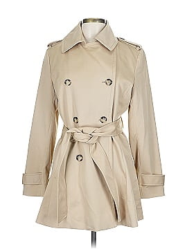 H&M 100% Polyester Tan Trenchcoat Size S
