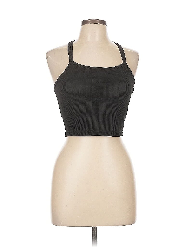 Pre-owned Adrienne Vittadini Tank Top Black Halter Neckline Tops