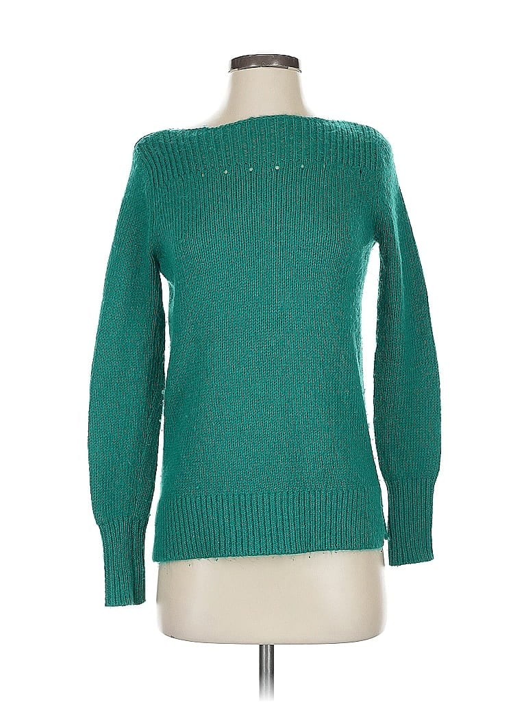 Pre-owned Ann Taylor Loft Pullover Sweater In Green