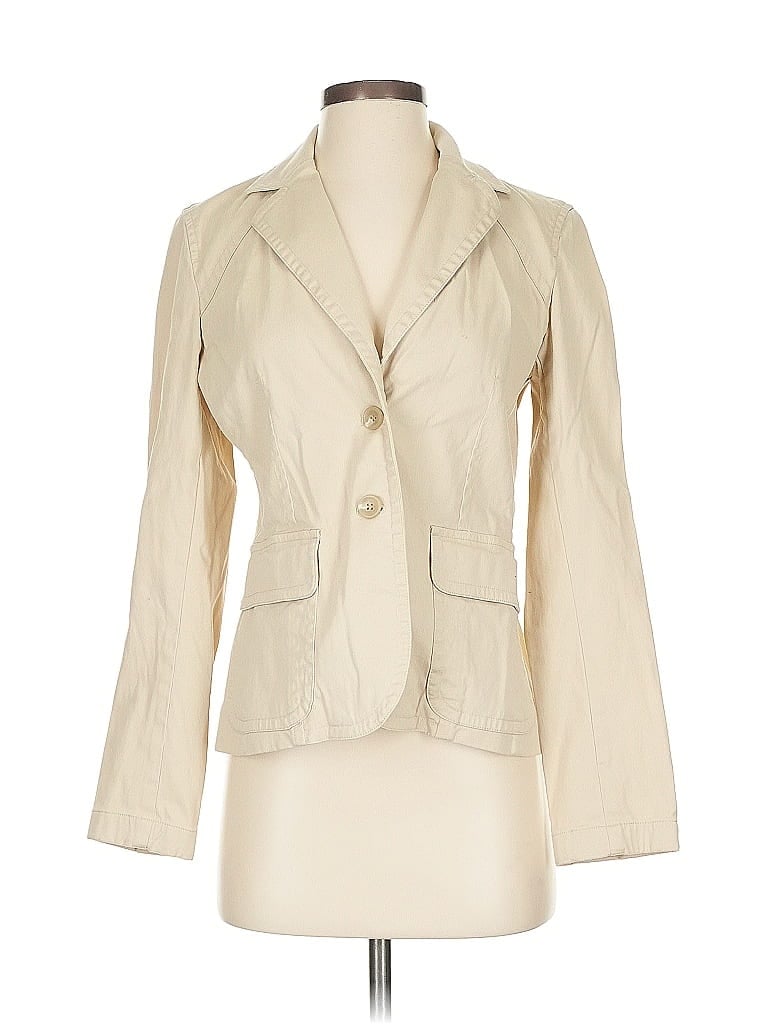 Pre-owned Ann Taylor Blazer Jacket In White