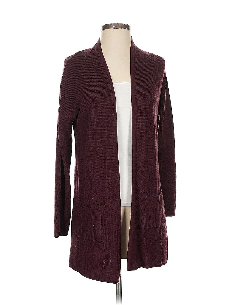 Pre-owned T Tahari Cardigan Sweater In Burgundy