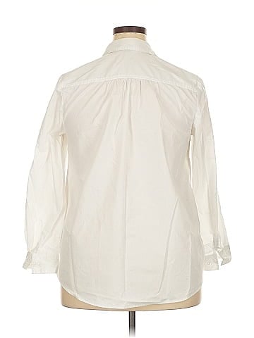 Roaman's 3/4 Sleeve Button-Down Shirt (view 2)