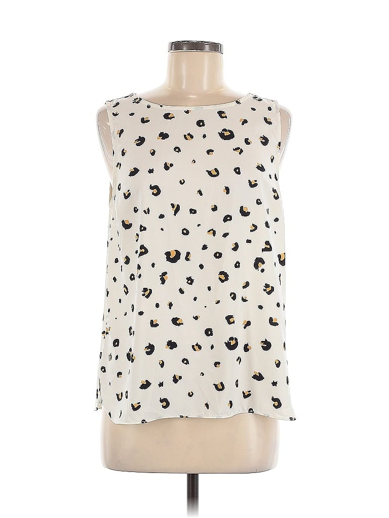 Pre-owned Lark & Ro Sleeveless Blouse In White