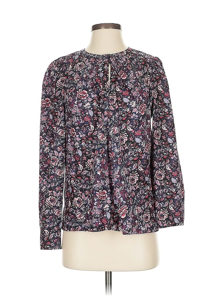 Pre-owned La Vie Rebecca Taylor Long Sleeve Blouse In Purple