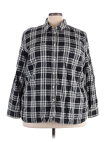 L-RL Lauren Active Ralph Lauren 3/4 Sleeve Button-Down Shirt (view 1)