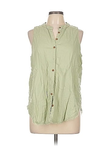 Velvet Heart Sleeveless Button-Down Shirt (view 1)