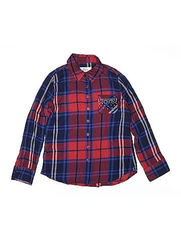 Justice Long Sleeve Button-Down Shirt (view 1)