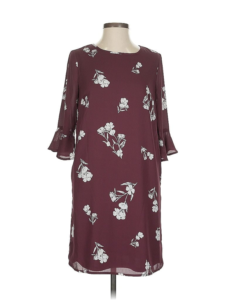 Pre-owned Lulus Casual Dress In Burgundy