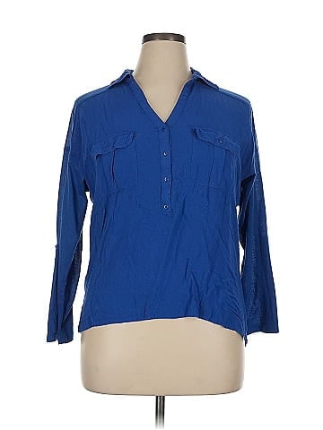 Dots 3/4 Sleeve Button-Down Shirt (view 1)