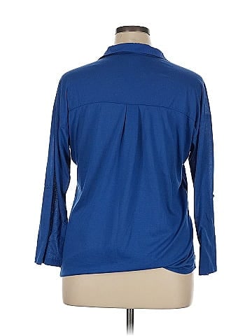 Dots 3/4 Sleeve Button-Down Shirt (view 2)