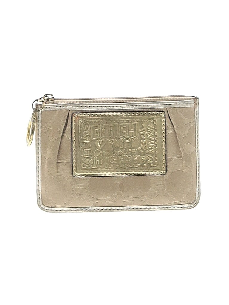 Coach Heart Poppy Gold Tan Card Holder  One size - photo 1