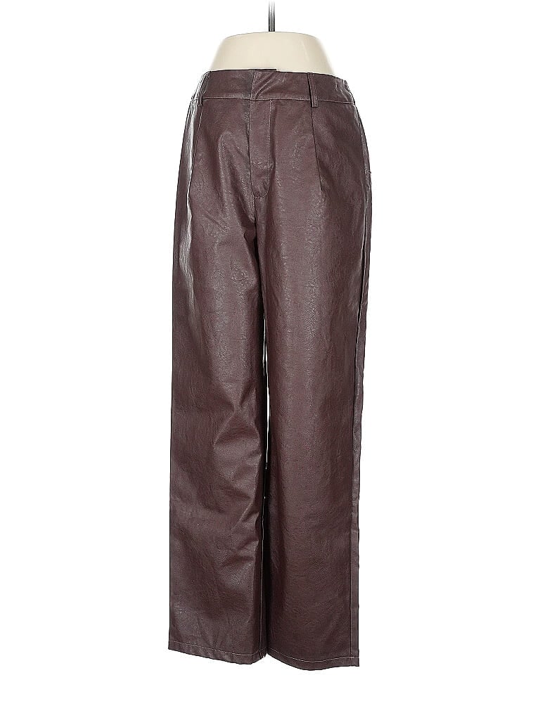 Click to view more detailed imagery on our partner's website Pre-owned Nasty Gal Inc. Faux Leather Pants In Brown