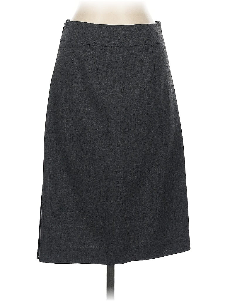 Pre-owned Theory Wool Skirt In Gray