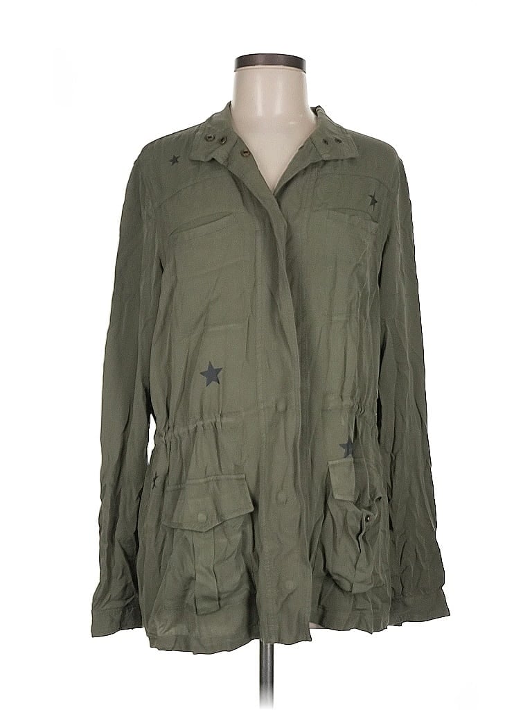 Pre-owned Pj Salvage Cardigan Sweater In Green