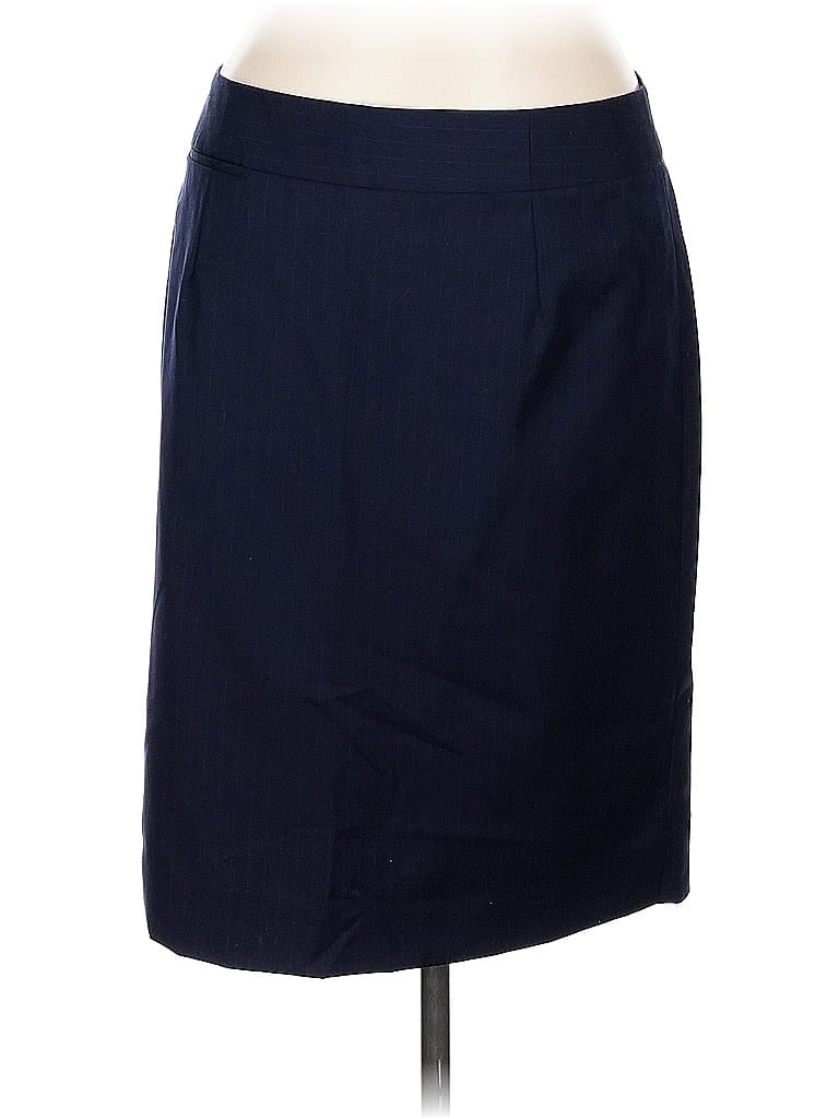 Pre-owned J.crew Factory Store Wool Skirt In Blue